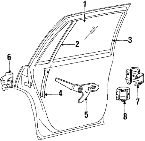 Front Door for 1989 Chrysler LeBaron #0