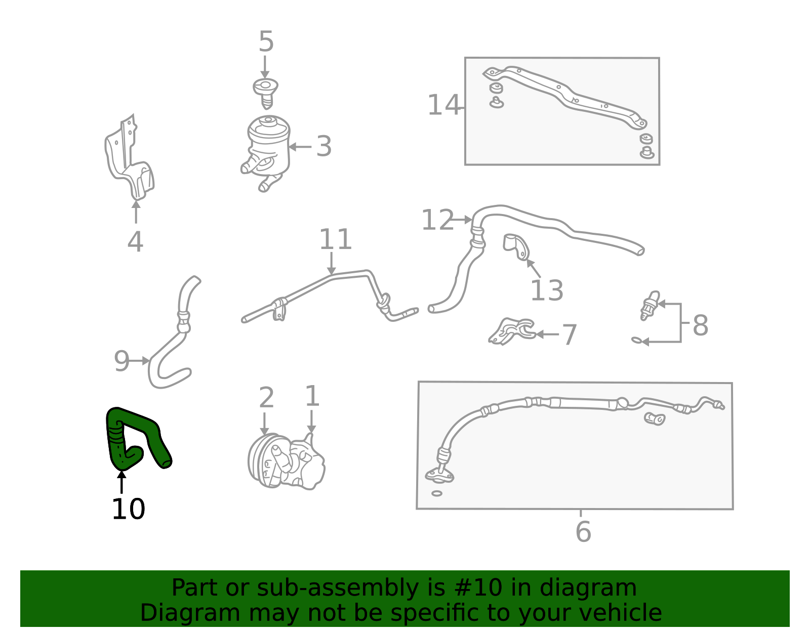 Genuine OEM Honda 53731-S9A-010 Power Steering Return Line Hose For 2003-2004 CR-V