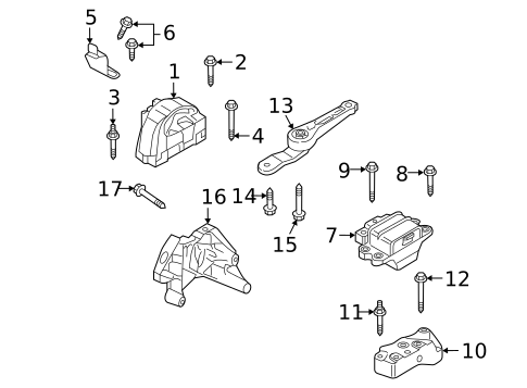 Engine & Trans Mounting for 2021 Volkswagen Passat #0