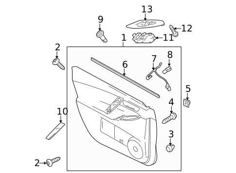 Interior Trim - Front Door for 2012 Mazda 3 #0