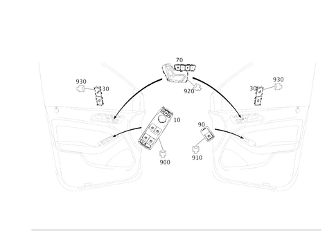 Switch in Front Door Lining for 2016 Mercedes-Benz B250e #0