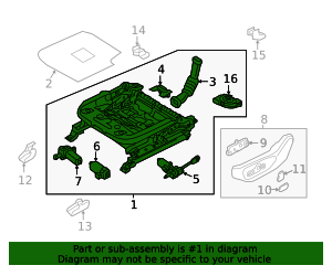 2019-2021 Hyundai Tucson Seat Track 88500-D3530 | OEM Parts Online
