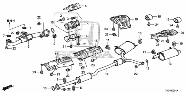 Exhaust Pipe (V6) for 2010 Honda Accord #0