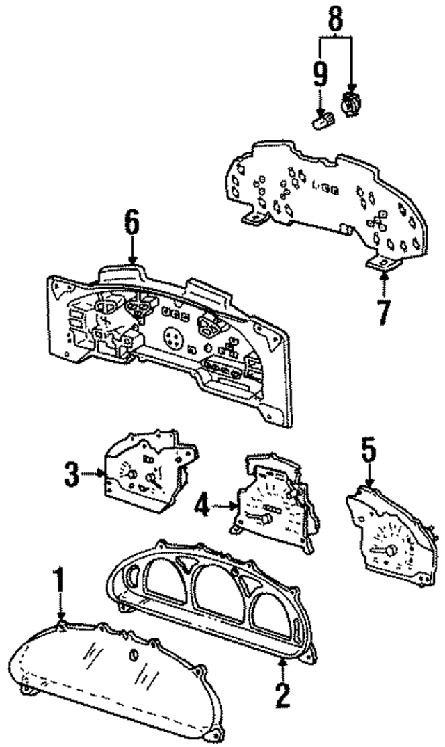 F8CZ10887AA - Body: Cluster Lens for Ford: Escort Image