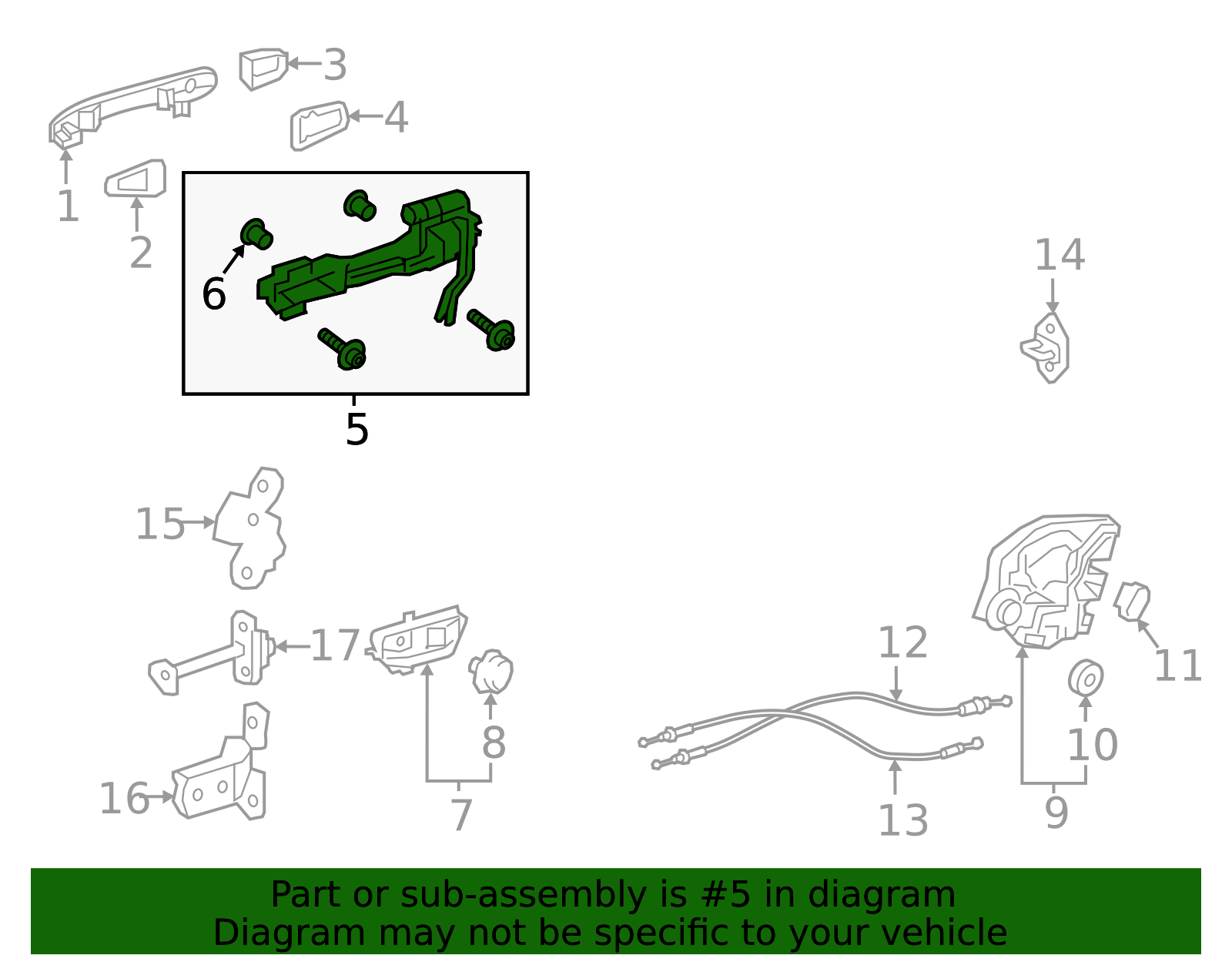 Traditional weather　unioncover 101 34 69204-12180 - 2019-2024 Toyota - Handle Base | Nucar Toyota