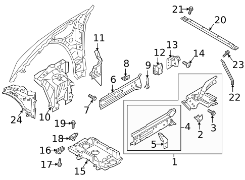 Structural Components & Rails for 2020 Jaguar I-Pace #0