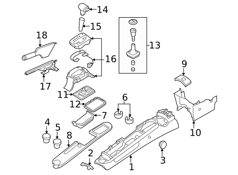 Center Console for 2009 Volkswagen Beetle #4