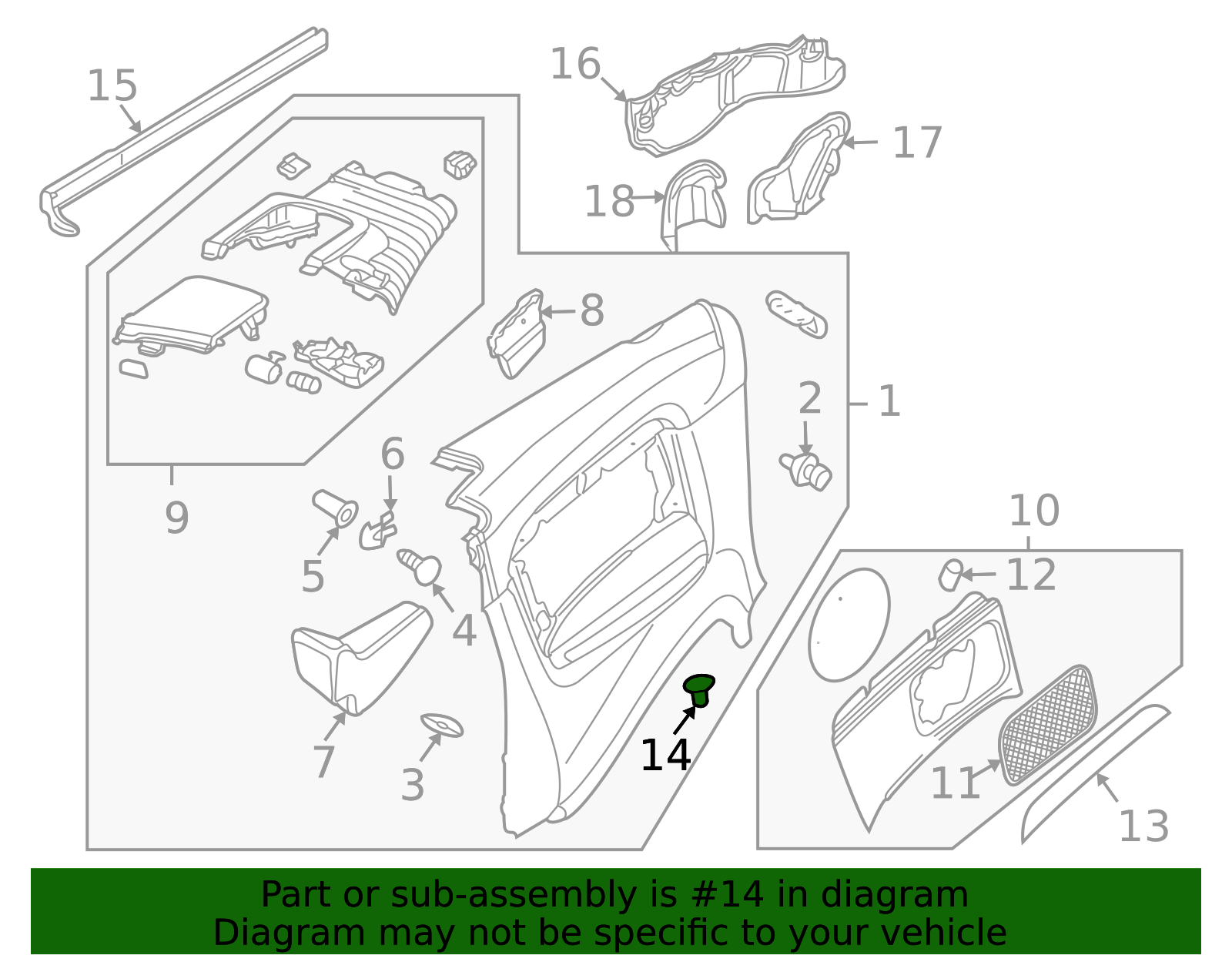 8H0 867 276 Trim Molding Clip 2003 2009 Audi Audi OEM Parts