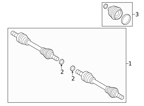 Drive Axles for 2021 Volvo V90 Cross Country #3
