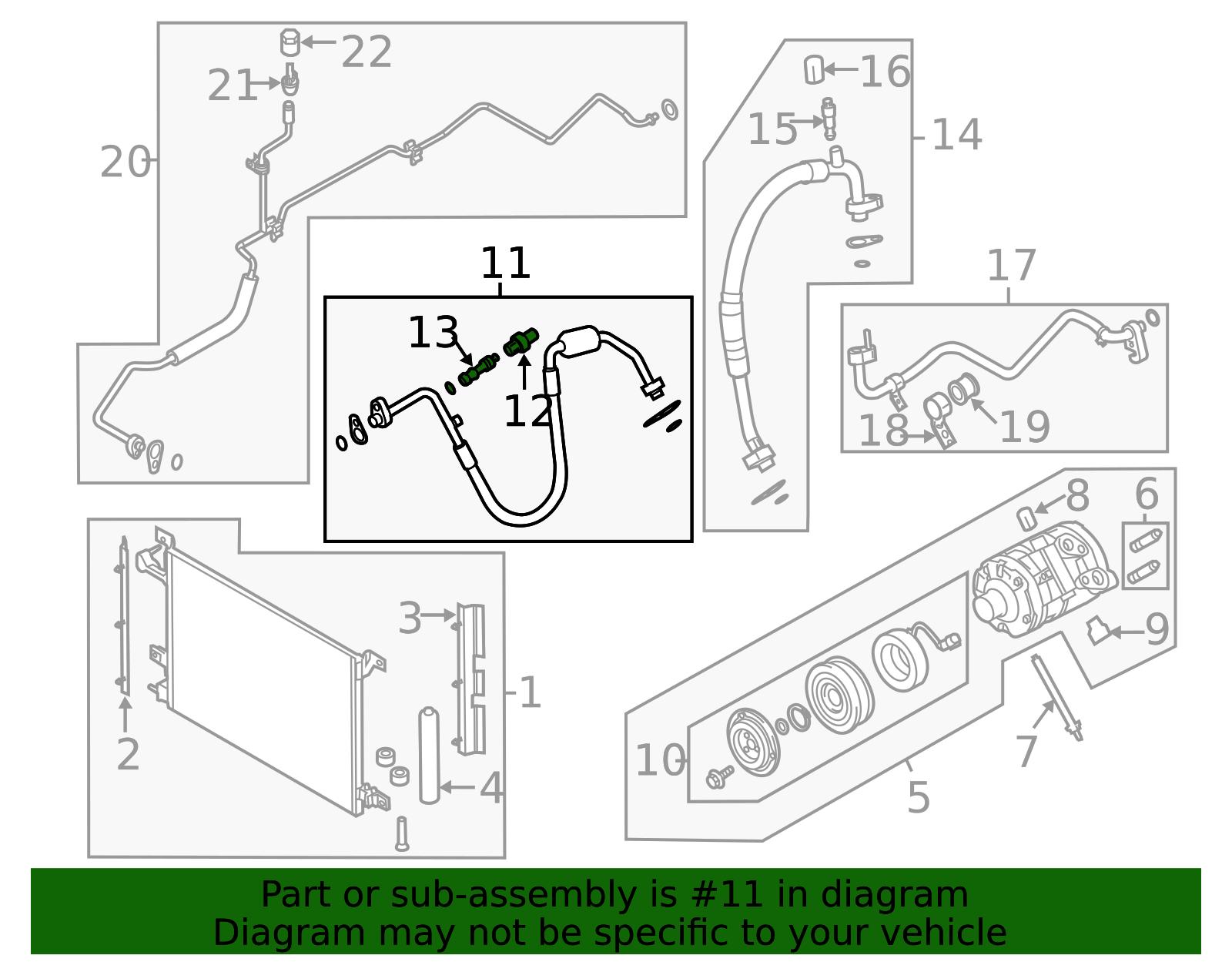 Motorcraft YF37187 Tubo Originale Per Refrigerante - Assemblaggio Di Ricambio Auto Di Alta Qualità