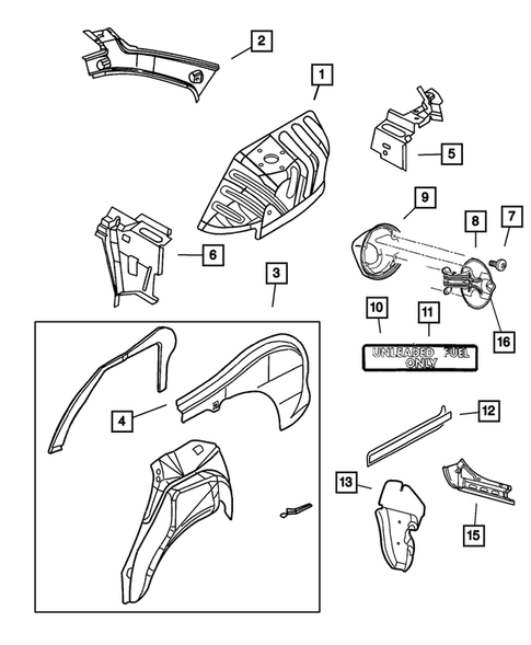 Quarter Panel for 2005 Dodge Neon #0
