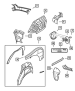 5014440AD - Body Sheet Metal Except Doors: Rear Wheelhouse Panel, Right for Dodge: Neon Image