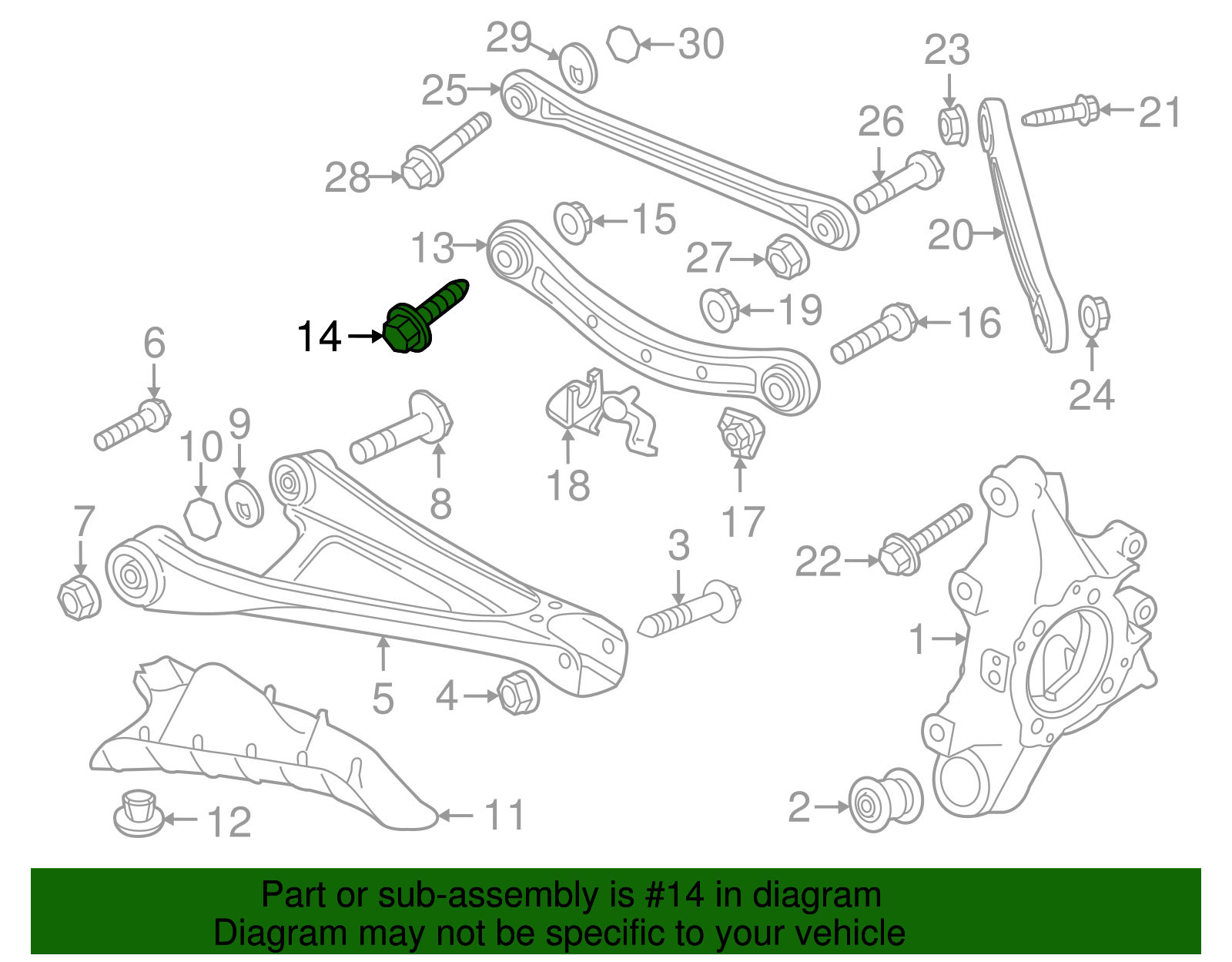 Ft Upper Control Arm Mount Bolt - Porsche (N-105-524-02)