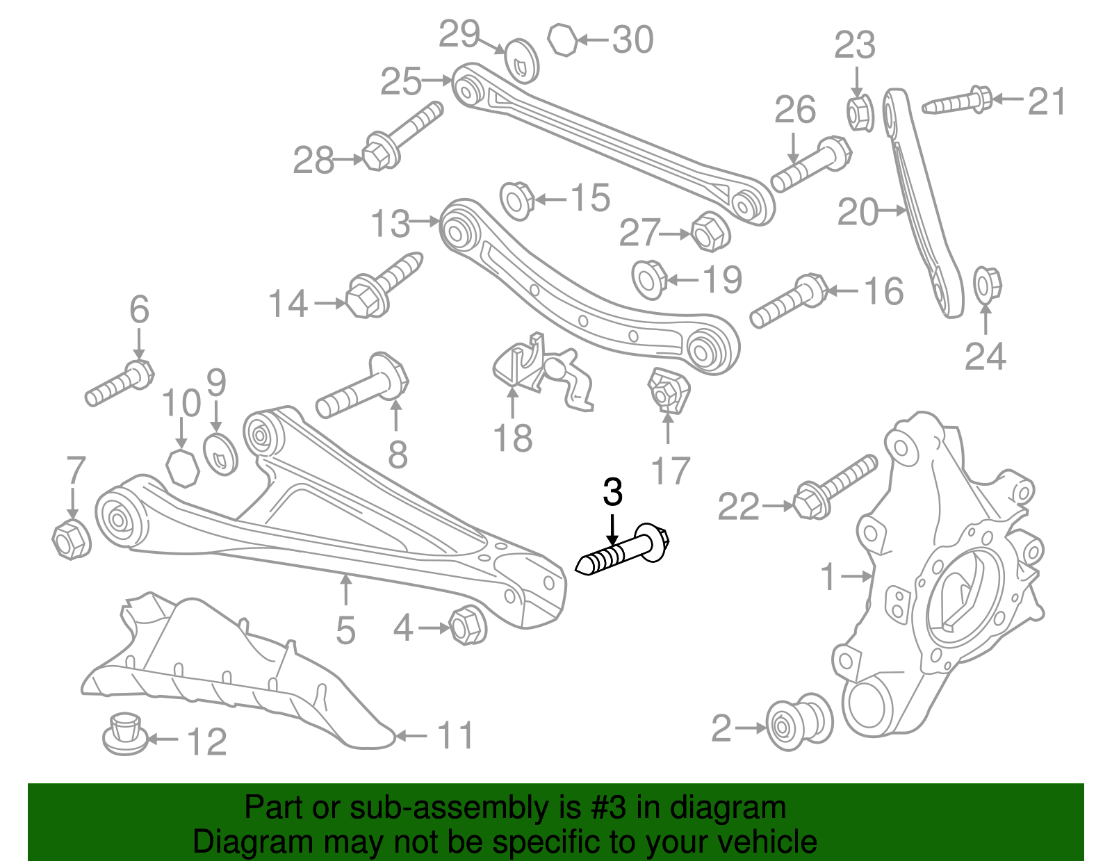 2011-2018 Porsche Cayenne Knuckle Bolt WHT-004-887 | Sunset Porsche Parts