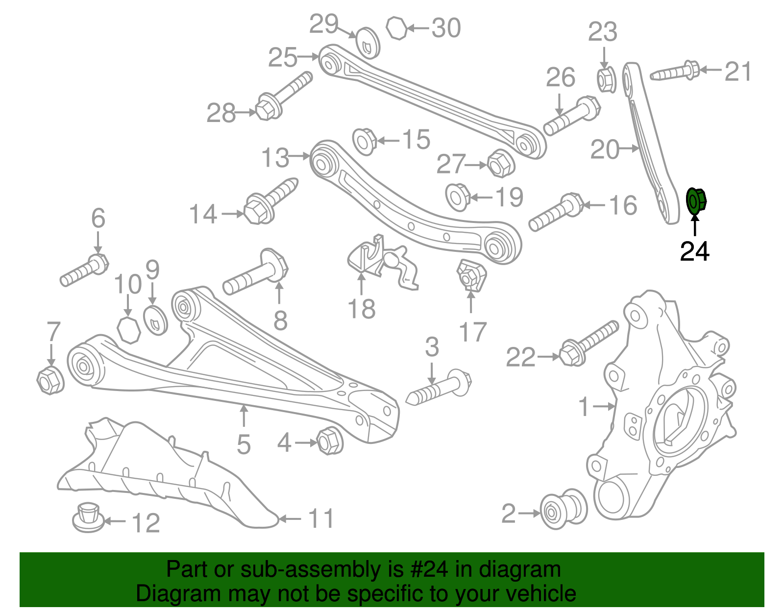 Rear Upper Control Arm Nut - Porsche (N-910-204-02)