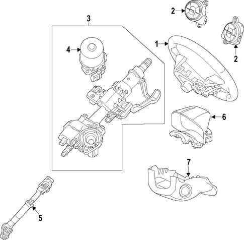 Steering Column for 2023 Kia Soul #0