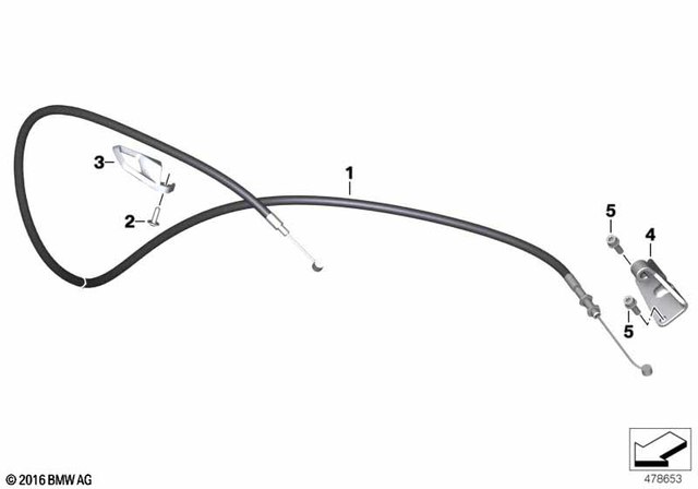 32738528803 - Steering: Clutch Cable -  for BMW-Motorrad Image