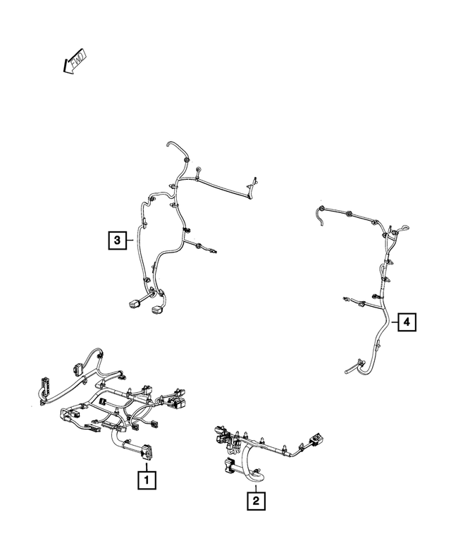68257369AB - Electrical: Seat Cushion Wiring for Mopar Image