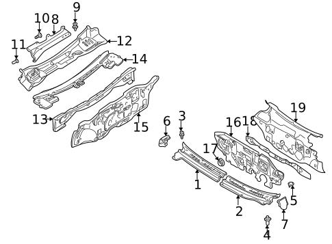 Cowl for 2002 Kia Spectra #0