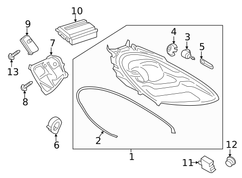 Headlamp Components for 2022 Porsche 718 Spyder #2