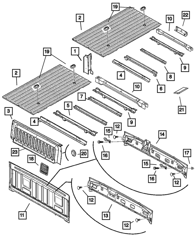 6101331 - Body Sheet Metal Except Doors: Hex Head Bolt And Coned Washer for Mopar Image