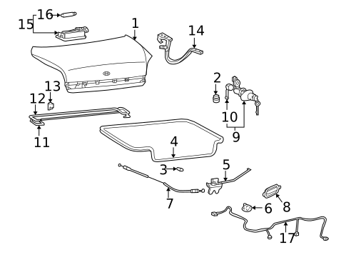 Trunk for 2002 Hyundai Sonata #0