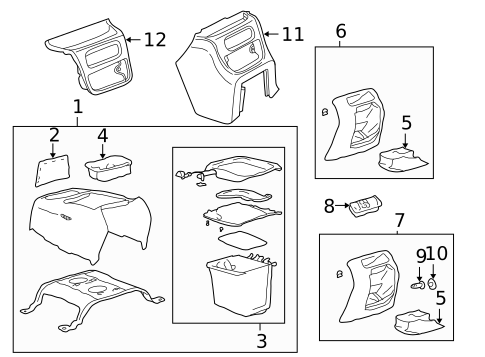 Center Console for 2001 GMC Yukon #0