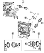 R4578601AA - Front Suspension &amp; Drive: Axle Half Shaft, Left, Remanufactured for Mopar Image