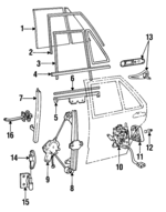 4014296 - Body: Belt Weather-Strip for Saab: 9000 Image