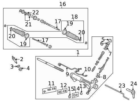 Steering Gear & Linkage for 2005 Mazda B2300 #0