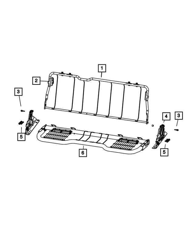 68091607AA - Interior Trim: Rear Seat Back Frame for Mopar Image