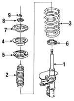 14060000 - Suspension: Strut Insulator for Buick: Skyhawk, Skylark, Somerset, Somerset Regal | Cadillac: Cimarron | Chevrolet: Beretta, Cavalier, Corsica | Oldsmobile: Achieva, Calais, Cutlass Calais | Pontiac: Grand Am, J2000 Sunbird, Sunbird Image
