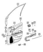 68442403AA - Interior Trim: Door Trim Armrest Strip, Left for Dodge: Charger Image
