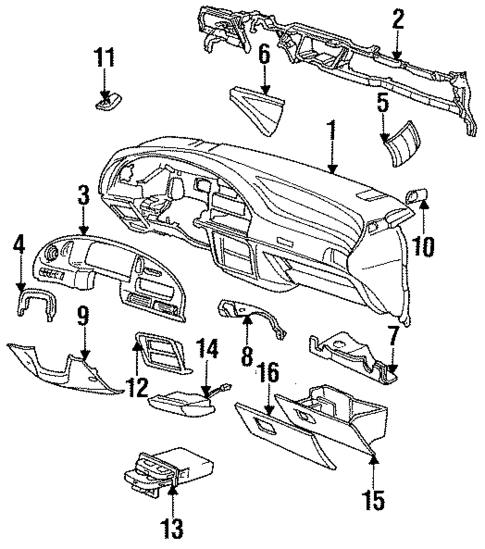 Instrument Panel for 1993 Ford Taurus #0