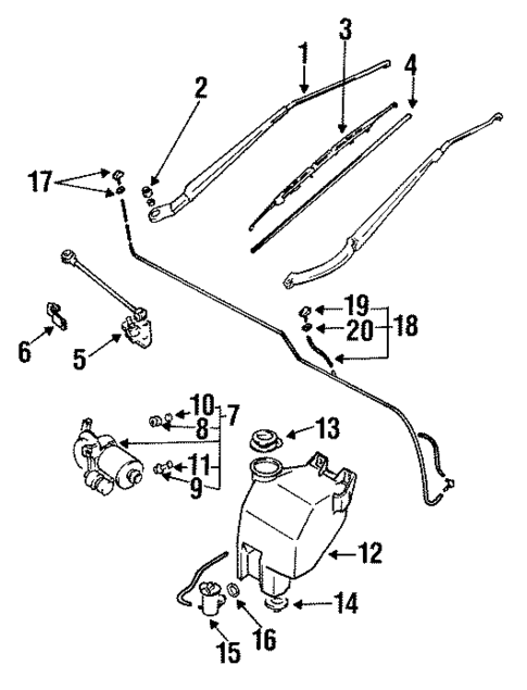 Wiper & Washer Components for 1994 Subaru Legacy #0