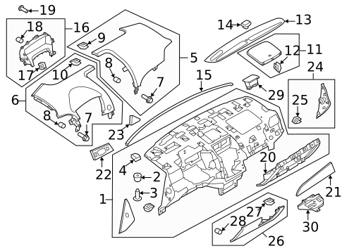 Instrument Panel for 2012 Lincoln MKX #0