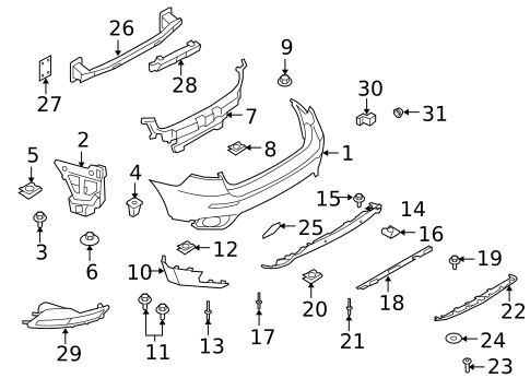 Bumper & Components - Rear for 2008 BMW 535xi #1