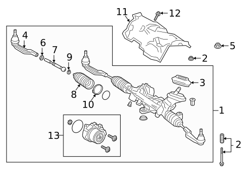 Steering Gear & Linkage for 2021 Mercedes-Benz GLA 35 AMG&reg; #3