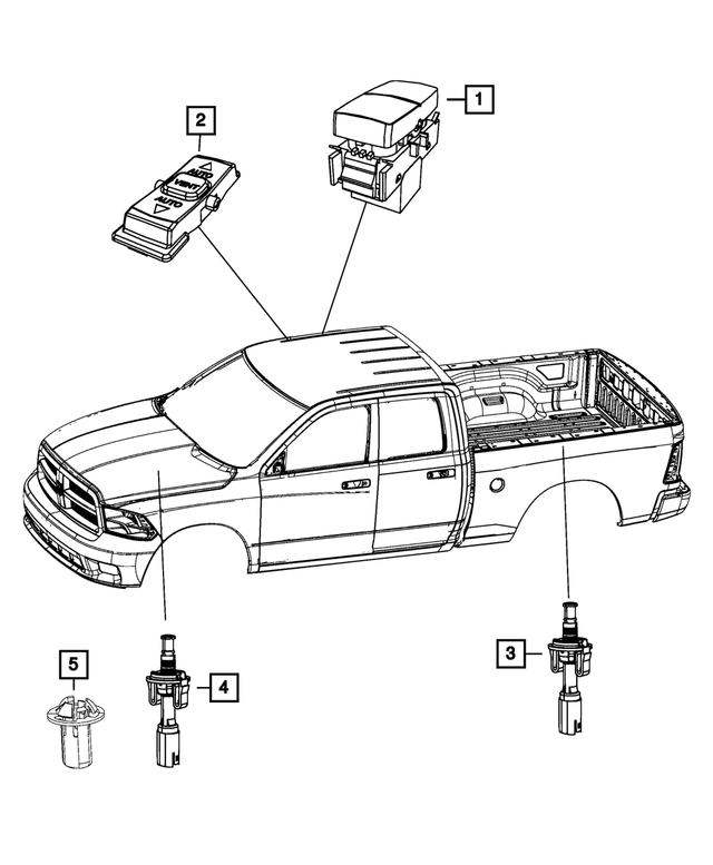 68054189AA - Electrical: Switch Button for Mopar Image