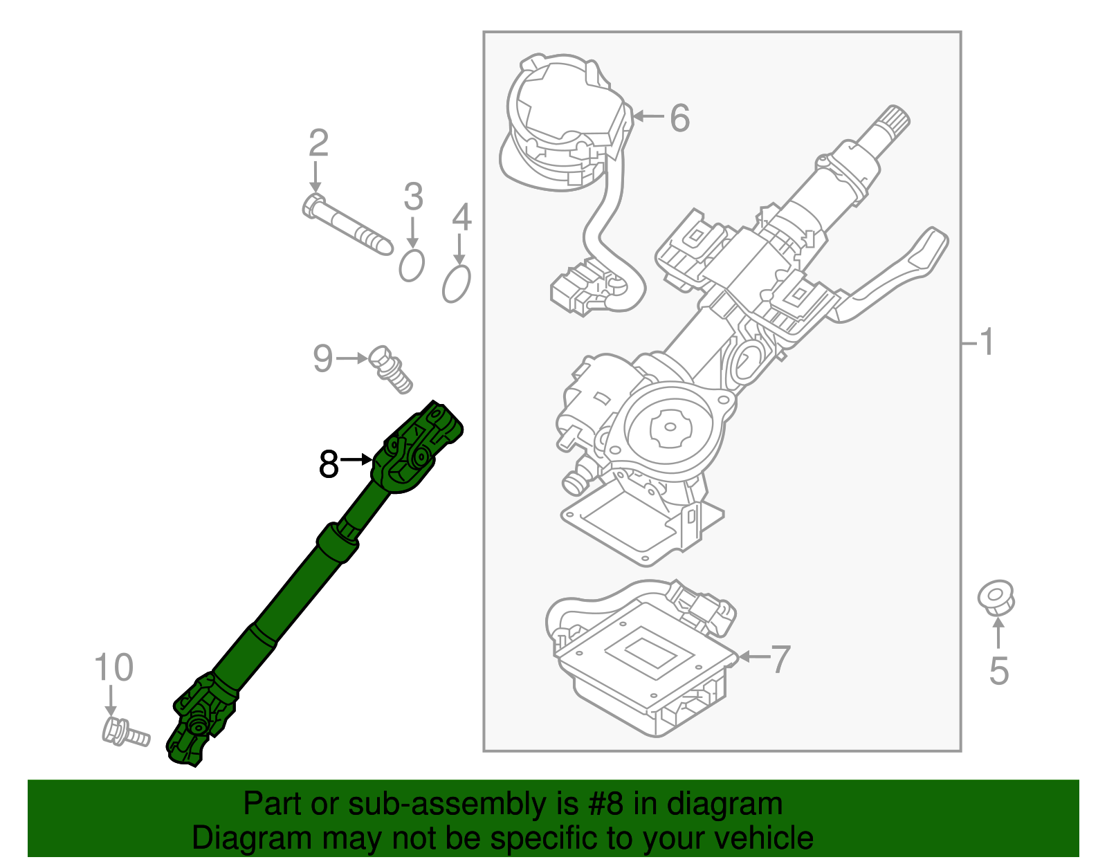 2016-2021 Hyundai Tucson Steering Shaft 56400-D3000 | OEM Parts Online