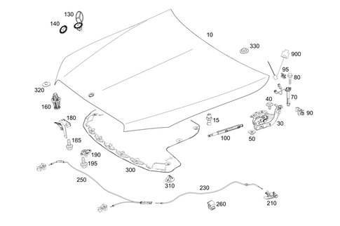 Engine Hood for 2016 Mercedes-Benz C450 AMG #0