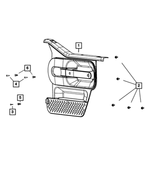 1PJ08DX9AA - Interior Trim: Front Door Trim Panel, Right for Mopar Image