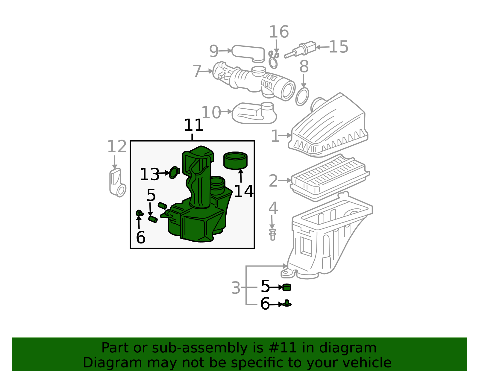 17230-RDJ-A00 - 2003-2006 Acura MDX - Chamber Assembly, Resonator