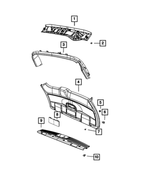 1WS45DX9AC - Interior Trim: Rear Header Molding for Mopar Image image