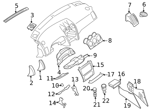 Headlamp Components for 2009 Nissan Altima #4