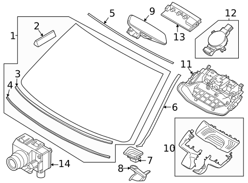 Glass - Windshield for 2023 BMW iX #1