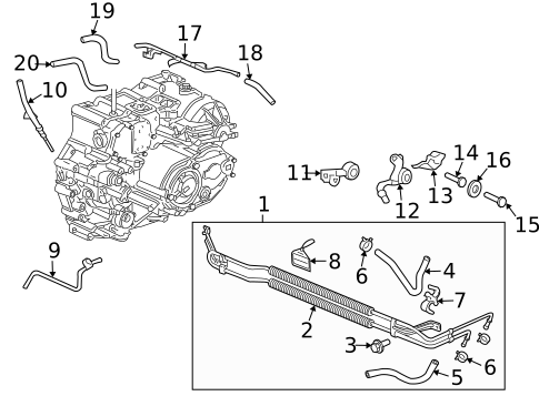 Trans Oil Cooler for 2006 Acura MDX #0