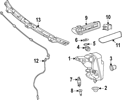 Washer Components for 2025 Mercedes-Benz EQS AMG #0