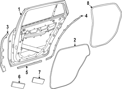 Door & Components for 2023 Mercedes-Benz EQS 450 SUV #0