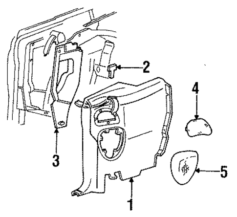 Interior Trim - Quarter Panels for 1996 Ford Mustang #0